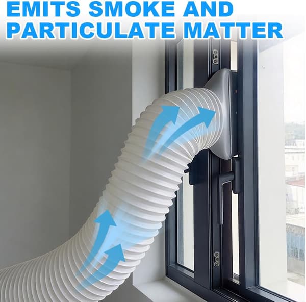 Eksoslangeadapter for klimaanlegg - For vinduer med diameter 130 til 150 mm