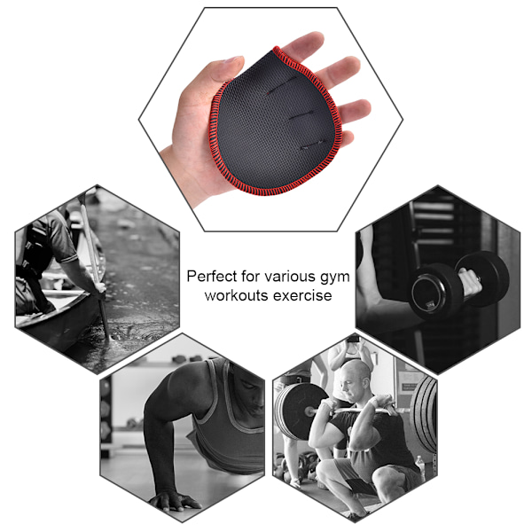 Skyddshandskar för Viktlyftning för Fitness Träning (Röd)