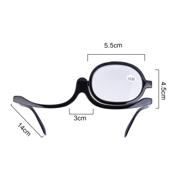 TIMH Magnify Eye Makeup Briller Enkeltglass roterende briller Dame Makeup Essential Tool #6