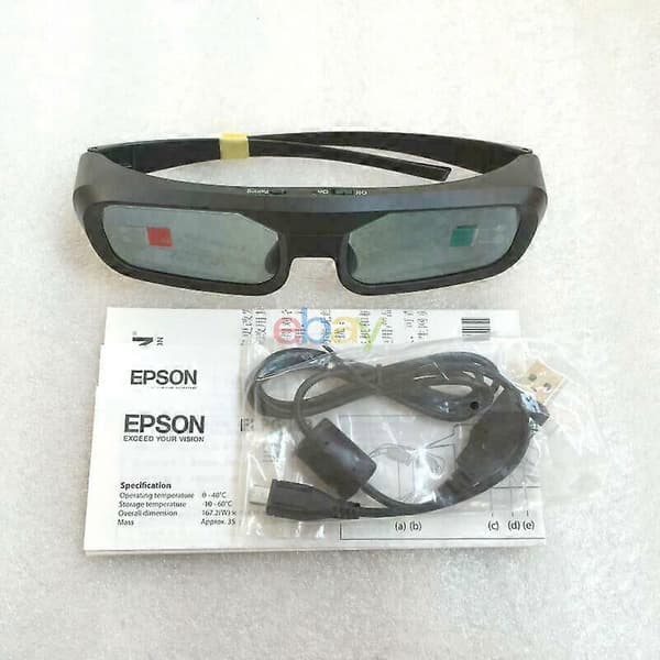 ELPGS03 RF 3D-briller Kompatibel med Epson-projektor med USB-kabel EH-TW5100[BEMS]