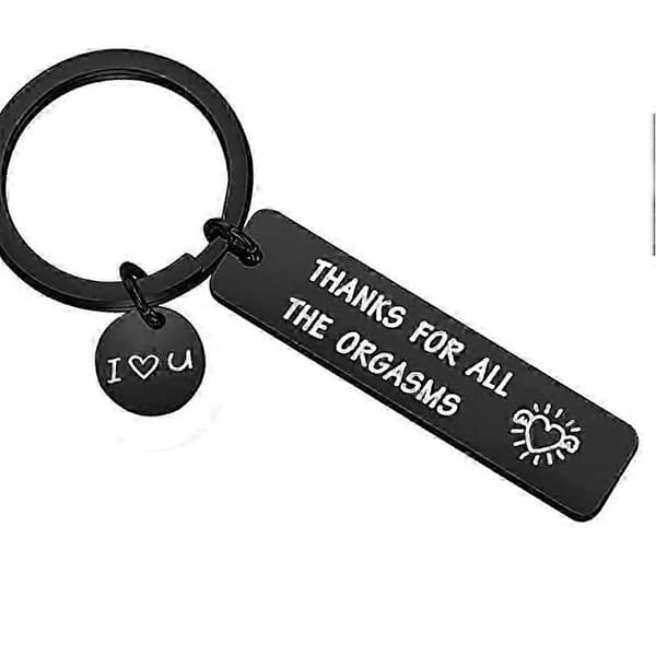 Par Valentinsdag nøglering tak for alle orgasmer nøglering gave