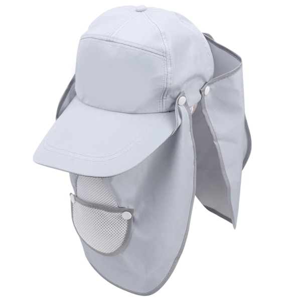UV-beskyttelseshat Solskygge Kasket Nylon Mesh med Ansigtsbeskyttelse til Udendørs Fiskeri Klatring
