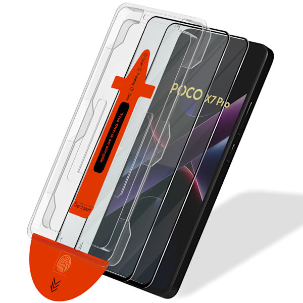【BEMS】2-Pack Xiaomi Poco X7 Pro Screen Protector - Tempered Glass | [Automatic Installation] - Bubble-Free