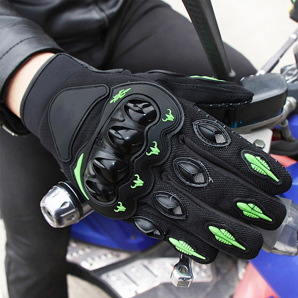 Moottoripyöräkäsineet Hard Knuckle Powersports Racing Täysikokoiset sormikäsineet, liukueste, ulkoiluun, vihreä XL