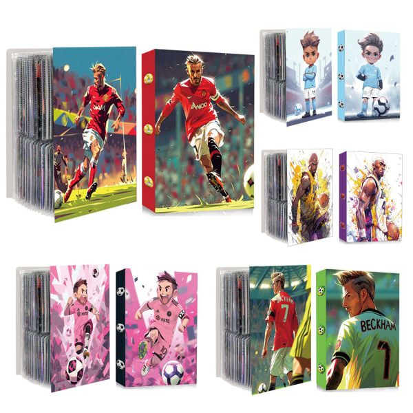 Football Star Card Album - 240st Star Card Box Collection Album Book Folder - Red 8