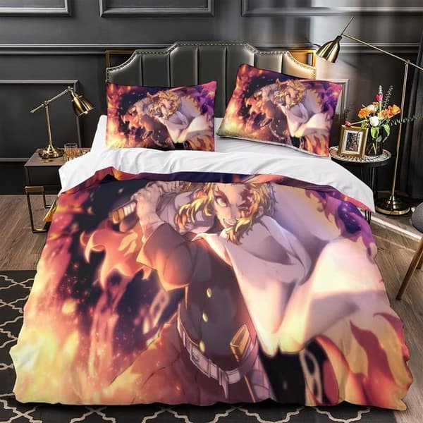 Sängkläder, 1 x påslakan 150x200 cm enkel och 2 x örngott 80x80 cm, Anime 2