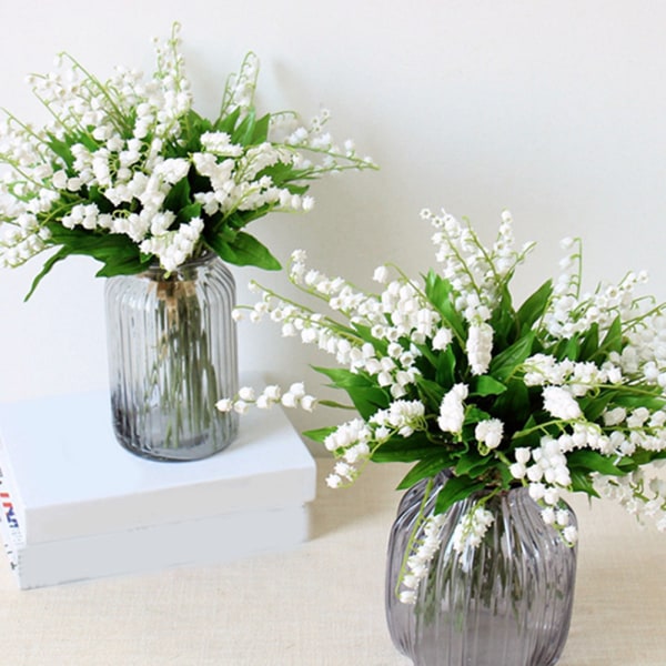 1 stk kunstig liljekonval høj simulering falsk blomst til hjemmets bryllupsdekoration