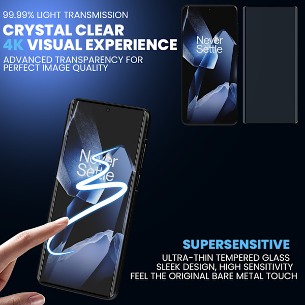 【BEMS】2-Pack OnePlus 13 Screen Protector & 2-Pack Lens Protector - Tempered Glass 9H - Super Quality 3D