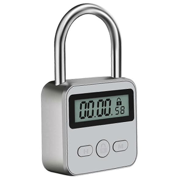 Metaltimerlås LCD-display Multifunktionel elektronisk tid 99 timer Maks. timing USB-genopladelig tid