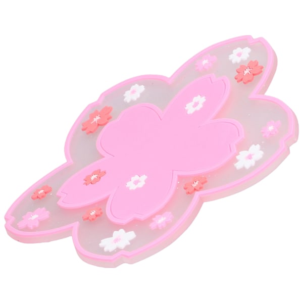 Vaaleanpunaiset Sakura-alustat - 4,5 tuumaa - Lämpöeristys - Kestävä - Liukumaton - Elegantti tyyli - Kuppeille ja laseille