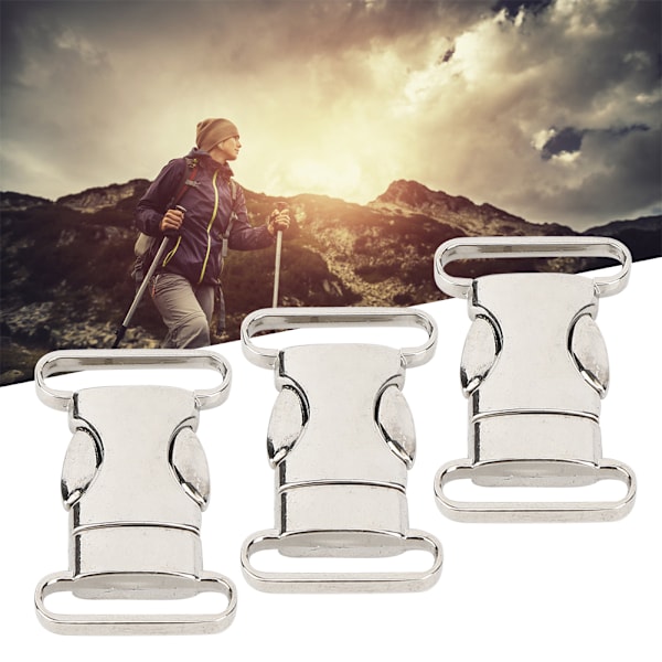 3 st Kvalitetsklättra Säker Karabinkrok Väska Haken Liten Metall Vävband Spänne Fallskärmssnöre Armband Husdjurstillbehör
