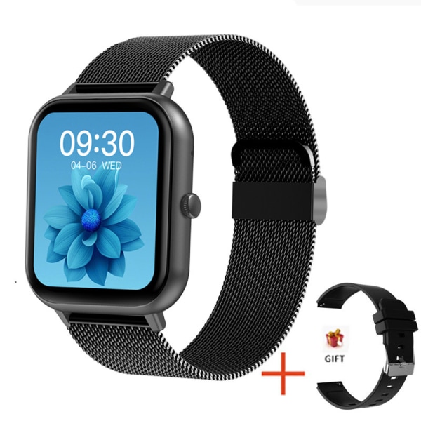 ZL54C smart watch 2023 nyt AI stemmeassistent puls blodtryk blod ilt søvn ZL54C smart watch+Sxi Black+Black Milan Steel