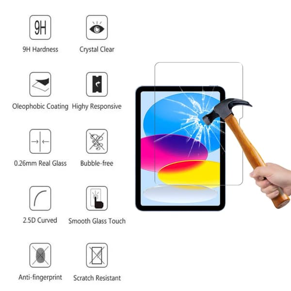 2-PACK iPad (A16) gen 11 2025 näytönsuoja karkaistu lasi 9H transparent