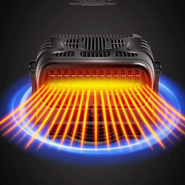 Bilvarmer 24v 200W oppvarming avriming defogger, 360° roterbar