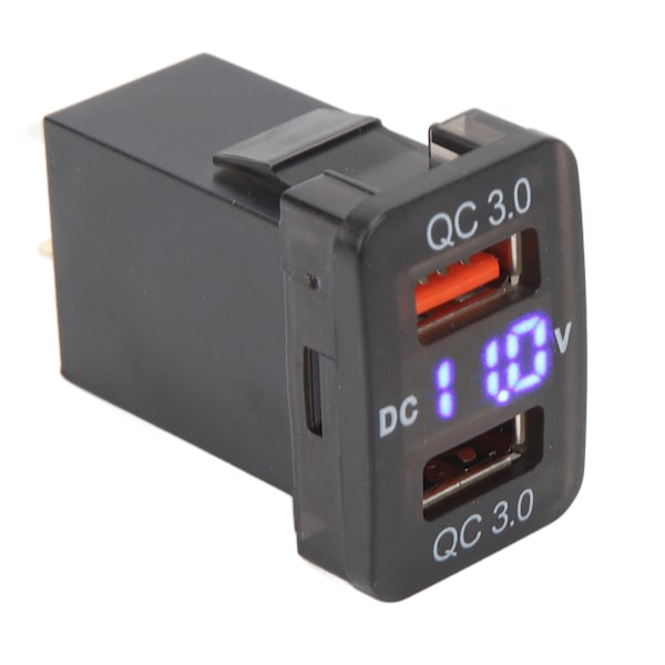 Dobbel USB-port Ladeuttak QC3.0 Hurtiglading Ladeuttak Strømadapter for FJ Cruiser Fortuner Hilux Tacoma 1,3x0,88 tommer