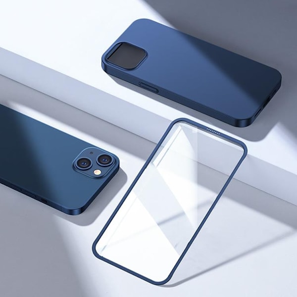 【BEMS】Joyroom Compatible with iPhone 13 Case 360 Full - Blue Blå 50