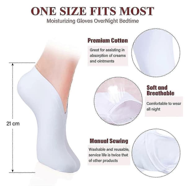 【BEMS】10 Pairs Moisturizing Socks Compatible with Night, Spa Socks Compatible with Dry Feet, Moisturizing Cotton