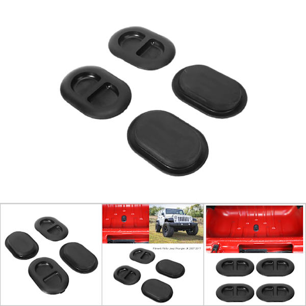 【BEMS】Bilchassis Vanntette gummipropper Tilbehør Passer til Jeep Wrangler JK 2007-2017
