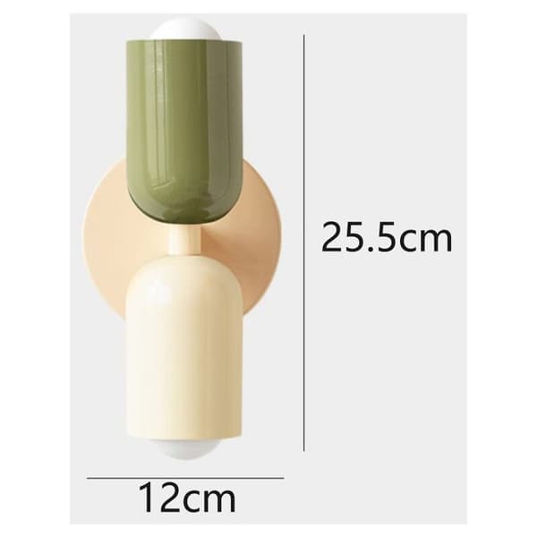 E27 Modern Vägglampa Inomhus Vägglampa för Sovrum Hem Hall Vardagsrum Grädde+Grön