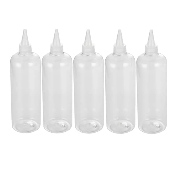 st 500 ml Plast Klämflaskor Kryddflaskor med Vridbar Spets Kompatibel med Ketchup BBQ Såser Olivolja Målning