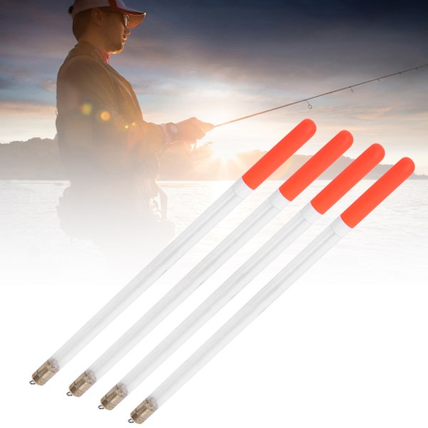 10 stk Holdbare Plastik Fiske Flydere Bobber Stick Tube Multifunktionelle Fiskefoder Agner Tilbehørssæt (2,0 transparent)