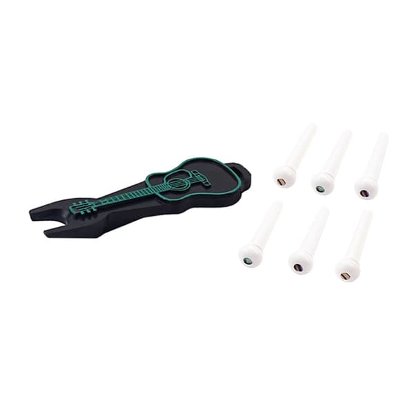 Gitarrbryggstift 6 st ändstift akustisk gitarr 6 strängar spikstift reservdelar[BEMS]