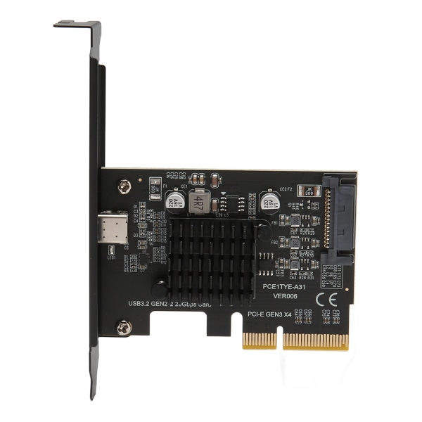 USB 3.2 Gen 2 udvidelseskort Type C 20 Gbps ASM3242 Main Control PCIe til USB 3.2 udvidelseskort til stationær pc-chassis ++