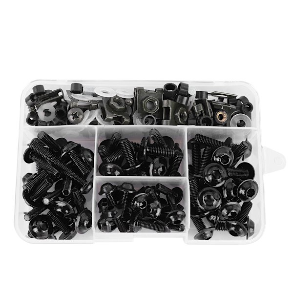 177 stk. motorcykelskruer Clip kåbebolt Universal M5 M6 Passer til Honda Sportbikes