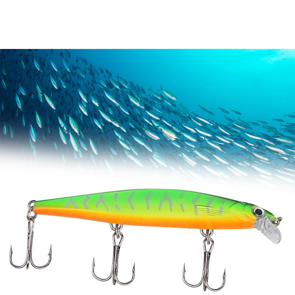 HENG JIA 11CM Levende Lokkemad Kunstig Minnow Fiske Agnet med Kroker(F)