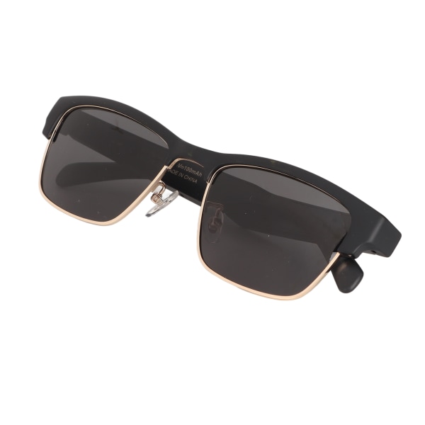 Bluetooth-solbriller Polariseret linse Vandtætte smarte briller med åbne øre-hovedtelefoner til kørsel LøbGyldent stel ++