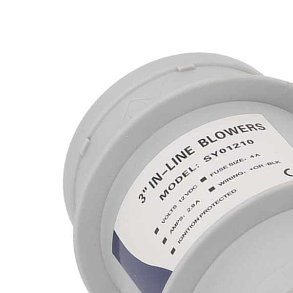 【BEMS】3-tommer 12V lydsvag inline-blæser Inline marine lænseblæser Kompatibel med yachter og både, luftcirkulation
