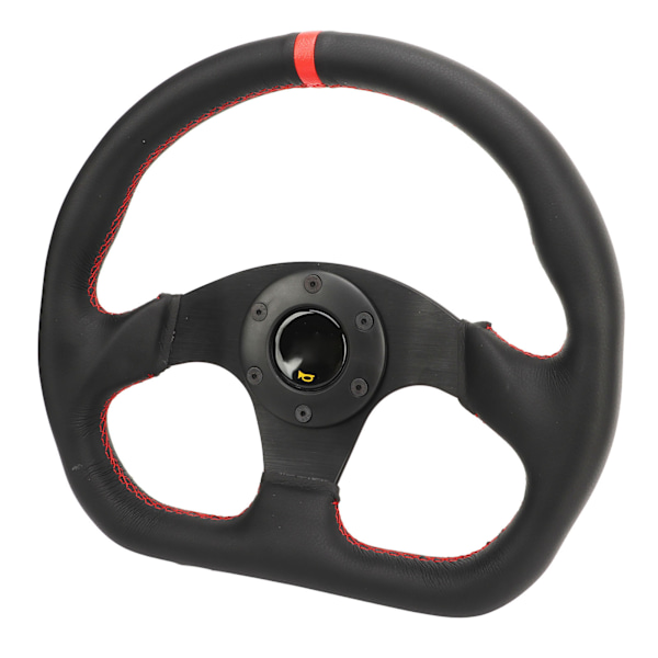 Rattratt D-typ Sport-Ratthjul Svart Ram Läder Universal Passform Drifting Ratthjul Ersättning