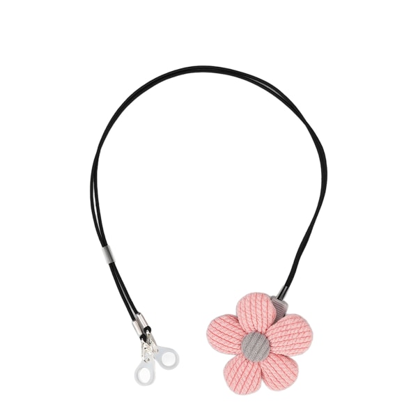 Hearing Aids Lanyard Nylon Binaural Small Pink Flowers Gray Round Center Hearing Aid Holder with Clip for Elderly Kids