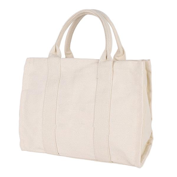 Mulepose Dame Canvas Single Shoulder School Casual Håndtaske med lynlås Justerbar rem Beige M