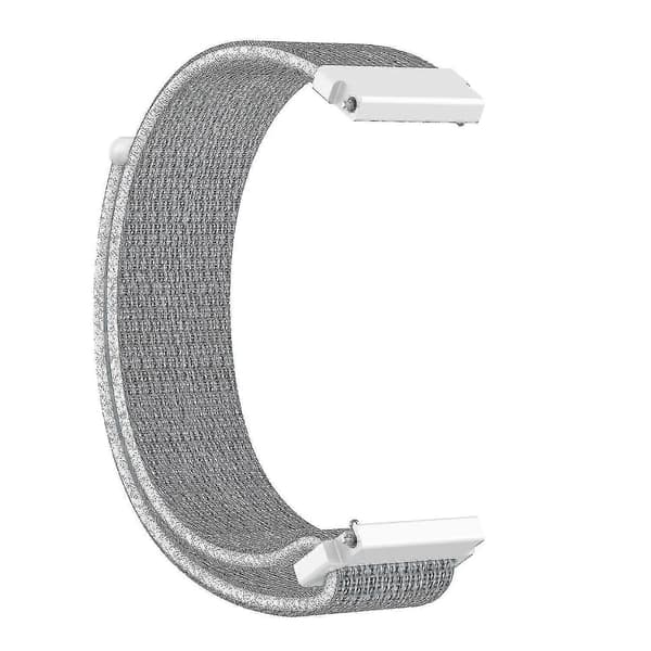 Til Garmin Forerunner 265s / 255s / Venu 2s rem 18mm universel justerbar nylon urrem - orange Grey White