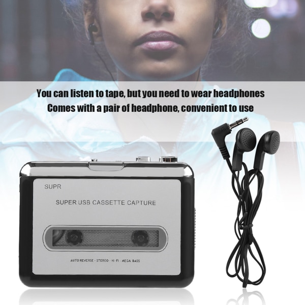 Nauha PC-kasettinauhuri MP3-CD-muunnin Capture Digital Audio Music Player++