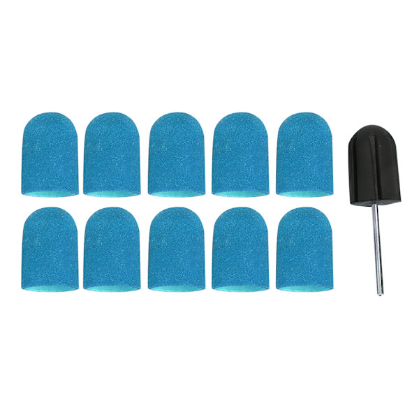 Nail Art Sanding Band Nail Polishing Grinding Head Sanding Ring Cap 16 x 25mm (Blue)