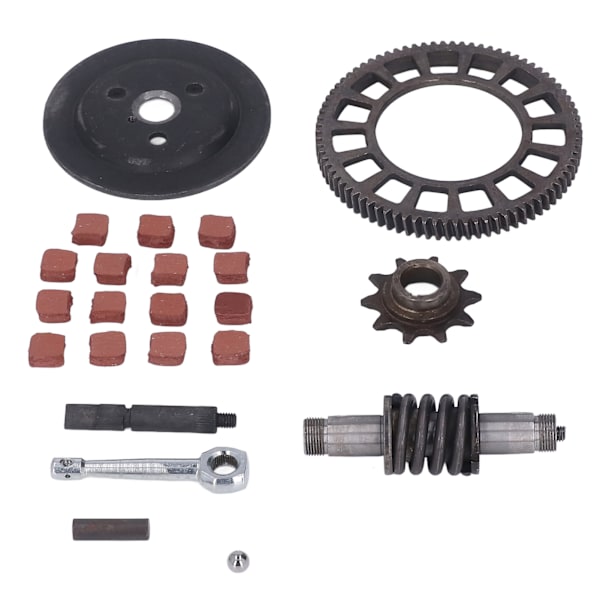 Koblingsaksel Tannhjulsett Metallegering Drivkjede Aksel Spak Stang Kuleglidegirsett for 66cc 80cc motorsykkel