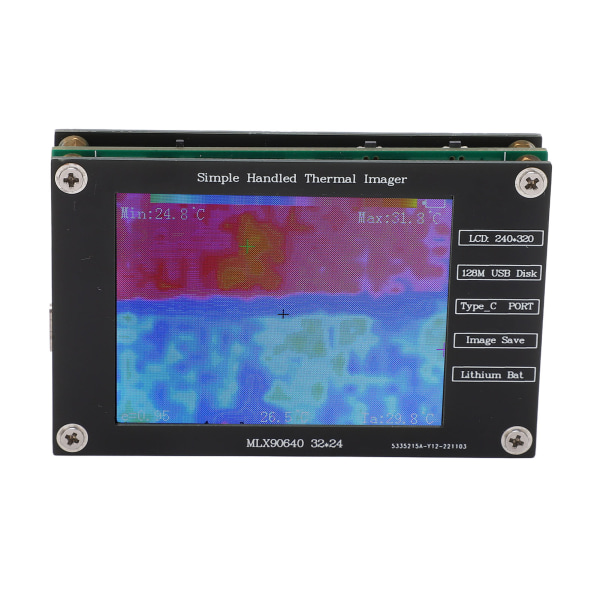 Termisk kamera Infrarødt kamera Digital håndholdt bærbar multifunktionel 2,8 tommer LCD-skærm