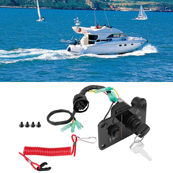 12V Enkelt Nyckelbrytarpanelmontering för Yamaha Utombordare Yacht 704-82570-12-00