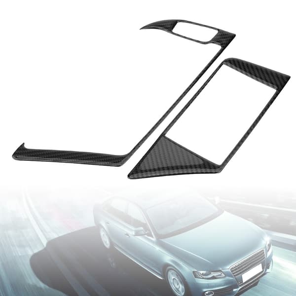 【BEMS】Karbonfiber Bilinteriør GPS Navigator Panel Ramme Deksel Trim Kompatibel med Audi B8 A4 A5 S4 S5