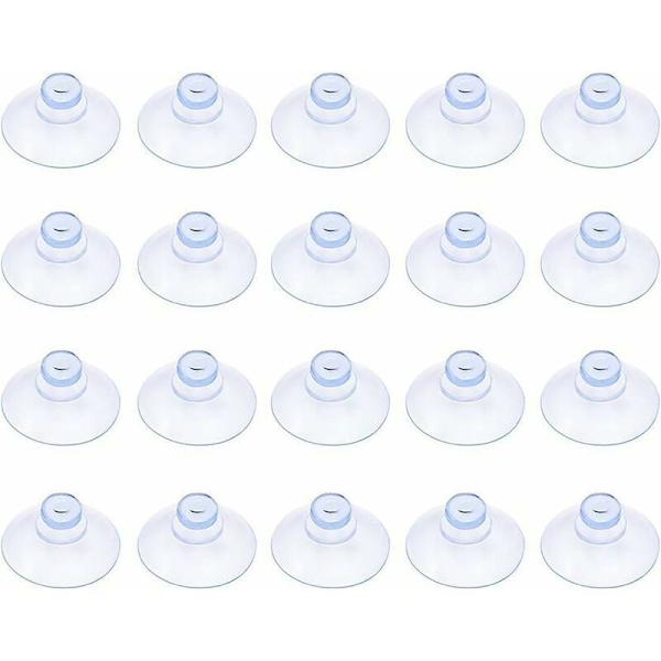【BEMS】Clear Plastic Suction Cups, 20-Pack, Small Size 20mm