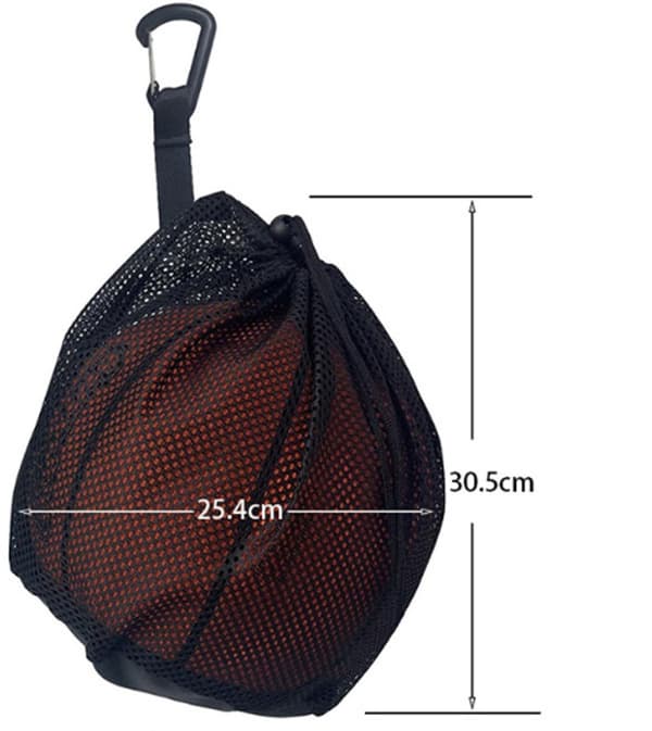 【BEMS】Basketballtaske - Enkelt boldtaske - 16L - Sort - Meshstof
