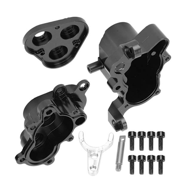 Alumiiniseosvaihteiston kotelokorvaus TRAXXAS TRX‑4/6 Simulation 1/10 RC-autolle, musta