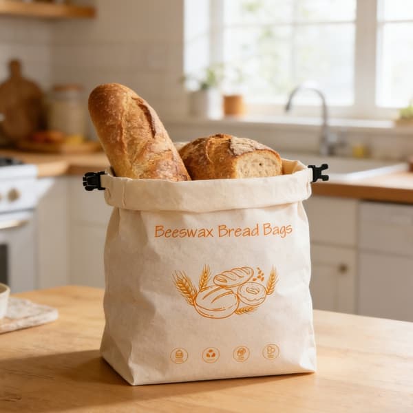 【BEMS】Practical Organic Beeswax Food Bag Compatible with Sustainable Kitchen, 2 2 D