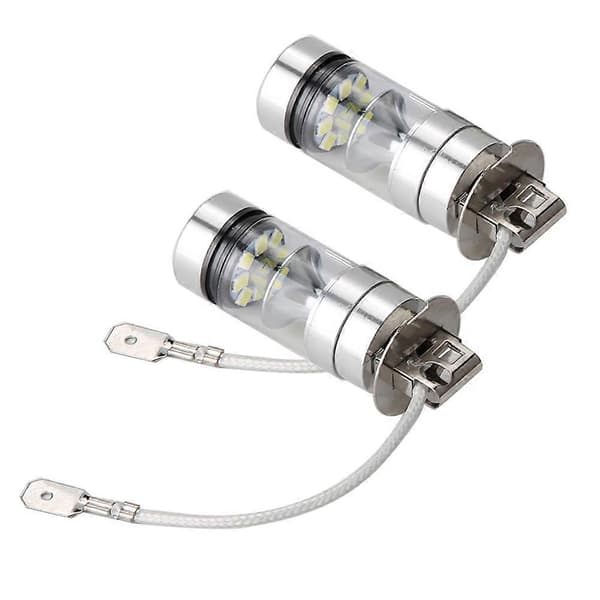 st H3 6000K 100W LED 20-SMD Høyeffekts Tåkelys Kjørelys DRL Pærer HID[BEMS]