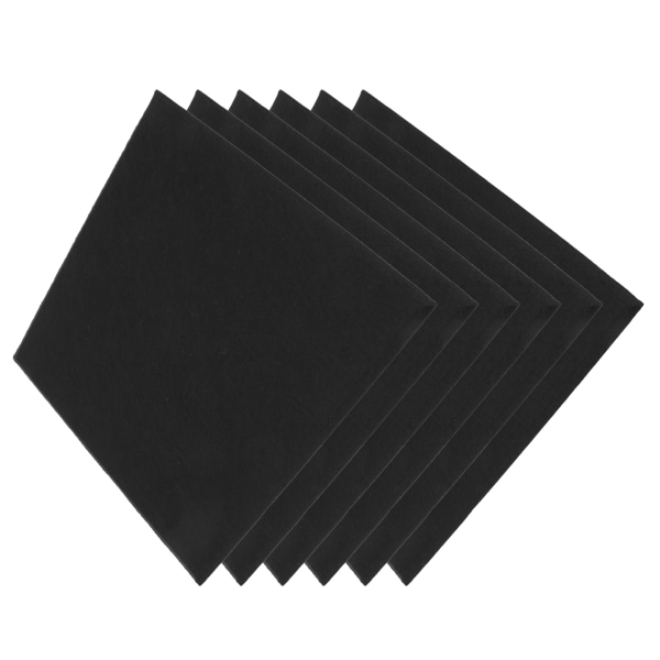 TIMH 6 kpl ääntä vaimentava levy, akustinen polyesterikuitu, äänieristys, palonkestävät äänenvaimenninpaneelit (musta)