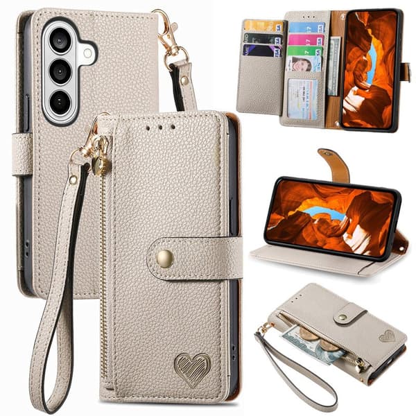 【BEMS】Lommebok kompatibel med Samsung Galaxy S26 Plus RFID-blokkering - Beige