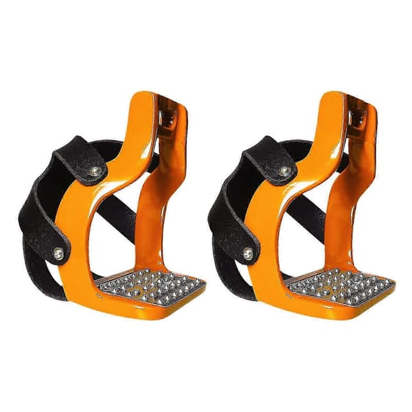 2x Ridstigbyglar, Sadelstigbyglar, Professionella Aluminium Engelska Orange