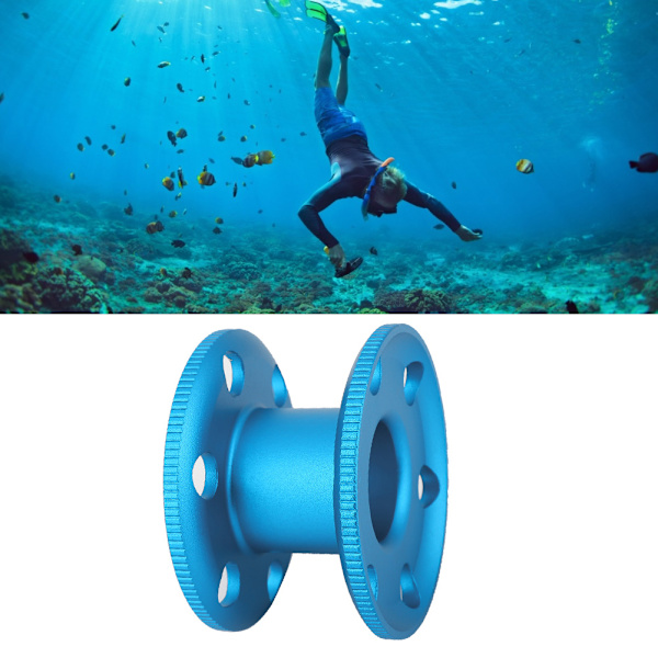 Finger Spol af Aluminium Legering til Dykning, Snorkling Tilbehør (Blå)